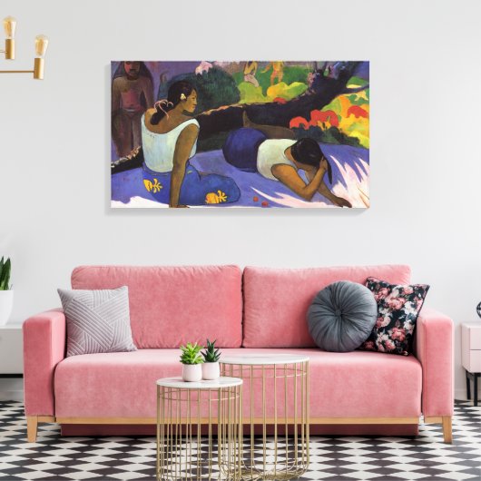 Gebied op Varua Ino - Paul Gauguin Canvas Afdruk (Insitu (Woonkamer))
