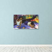 Gebied op Varua Ino - Paul Gauguin Canvas Afdruk (Insitu (Houten vloer))