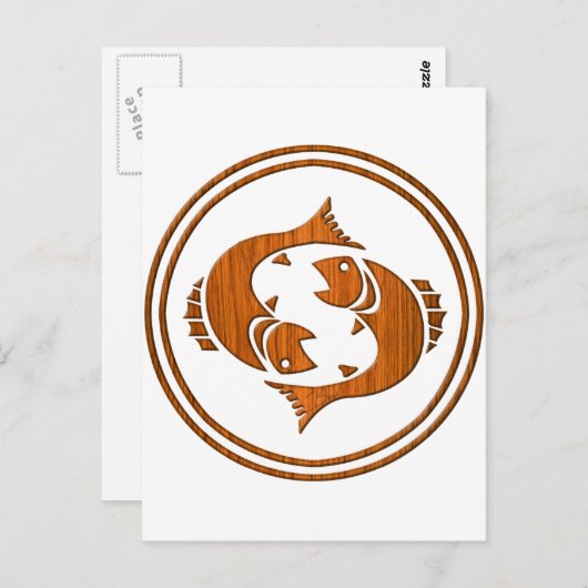 Gebied Pisces Zodiac Fish Astrology Sign Briefkaart (Voorkant / Achterkant)