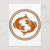 Gebied Pisces Zodiac Fish Astrology Sign Briefkaart (Voorkant)