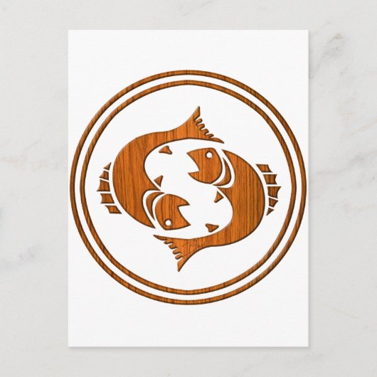 Gebied Pisces Zodiac Fish Astrology Sign Briefkaart (Voorkant)