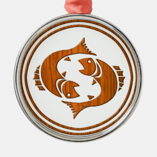 Gebied Pisces Zodiac Fish Astrology Sign Metalen Ornament