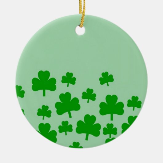 Gebied Shamrocks-Ornament Keramisch Ornament (Voorkant)