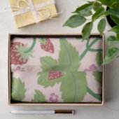 Gebied van Aardbeien op crème achtergrond Tissuepapier (Geschenk)