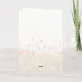 Gebied van Bloeiende Wildbloemen Feestdagen Kaart (Achterkant)