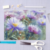 Gebied van Bloemen-Aster (C) Waterverf Tissuepapier (Craft)