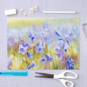 Gebied van Bloemen-Bluebell (B) Waterverf Tissuepapier (Craft)