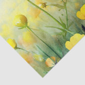 Gebied van Bloemen-Buttercups (A) Waterverf Tissuepapier (Detail)