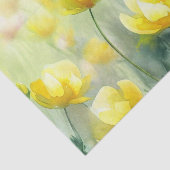 Gebied van Bloemen-Buttercups (D) Waterverf Tissuepapier (Detail)