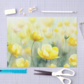 Gebied van Bloemen-Buttercups (D) Waterverf Tissuepapier (Craft)