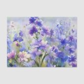 Gebied van Bloemen-Consolida (B) Waterverf Tissuepapier (Voorkant)