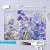 Gebied van Bloemen-Consolida (B) Waterverf Tissuepapier (Craft)