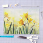 Gebied van Bloemen-Daffodil (C) Waterverf Tissuepapier (Craft)