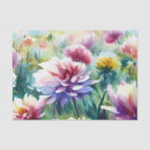 Gebied van Bloemen-Dahlia (A) Waterverf Tissuepapier (Voorkant)