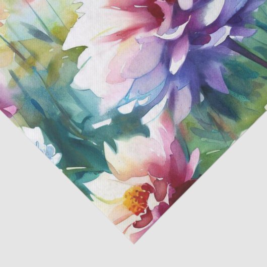 Gebied van Bloemen-Dahlia (A) Waterverf Tissuepapier (Detail)
