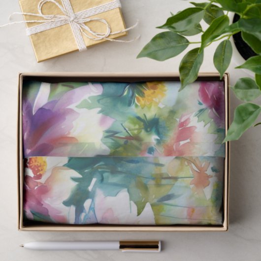 Gebied van Bloemen-Dahlia (A) Waterverf Tissuepapier (Geschenk)