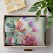 Gebied van Bloemen-Dahlia (C) Waterverf Tissuepapier (Geschenk)