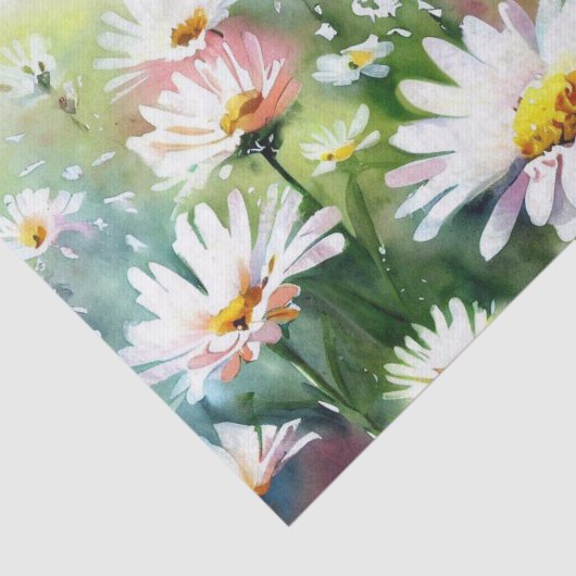 Gebied van Bloemen-Daisy (A) Waterverf Tissuepapier (Detail)