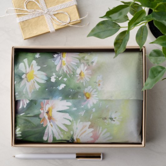 Gebied van Bloemen-Daisy (A) Waterverf Tissuepapier (Geschenk)