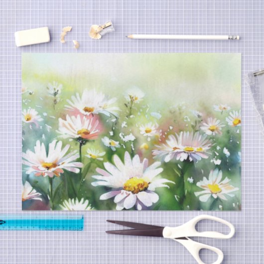Gebied van Bloemen-Daisy (A) Waterverf Tissuepapier (Craft)