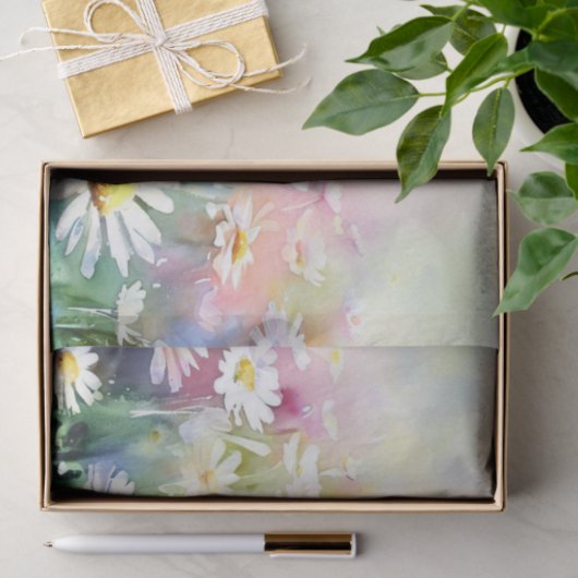 Gebied van Bloemen-Daisy (B) Waterverf Tissuepapier (Geschenk)