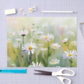 Gebied van Bloemen-Daisy (C) Waterverf Tissuepapier (Craft)