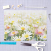 Gebied van Bloemen-Daisy (D) Waterverf Tissuepapier (Craft)