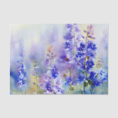Gebied van Bloemen-Delphinium (D) Waterverf Tissuepapier (Voorkant)