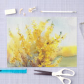 Gebied van Bloemen-Forsythia (C) Waterverf Tissuepapier (Craft)