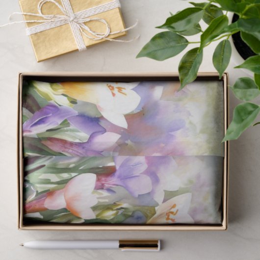 Gebied van Bloemen-Freesia (A) Waterverf Tissuepapier (Geschenk)