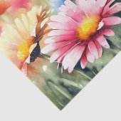 Gebied van Bloemen-Gerbera Daisy (B) Waterverf Tissuepapier (Detail)