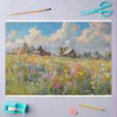 Gebied van Bloemen & Homestead Decoupage Tissuepapier (Craft)