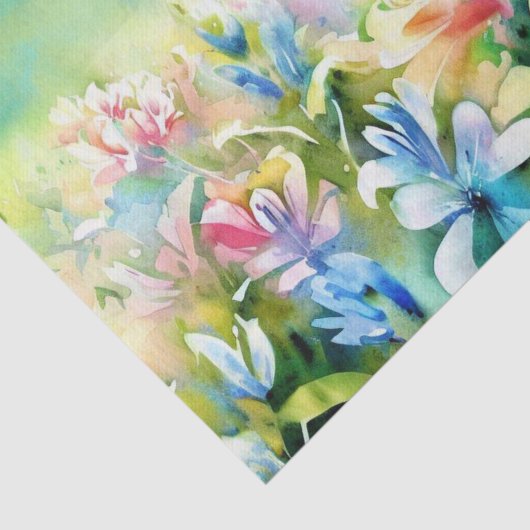 Gebied van Bloemen-Honeysuckle (B) Waterverf Tissuepapier (Detail)