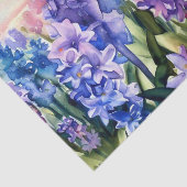 Gebied van Bloemen-Hyacint (A) Waterverf Tissuepapier (Detail)