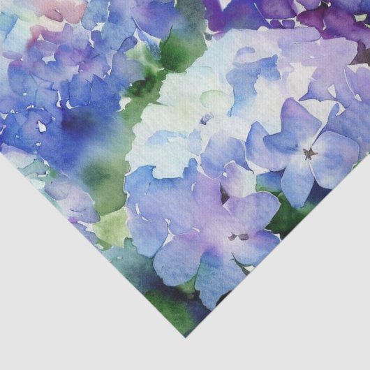 Gebied van Bloemen-Hydrangea (A) Waterverf Tissuepapier (Detail)