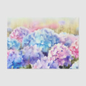 Gebied van Bloemen-Hydrangea (C) Waterverf Tissuepapier (Voorkant)