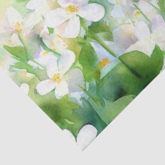 Gebied van Bloemen-Jasmijn (B) Waterverf Tissuepapier (Detail)