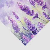 Gebied van Bloemen-Lavendel (B) Waterverf Tissuepapier (Detail)