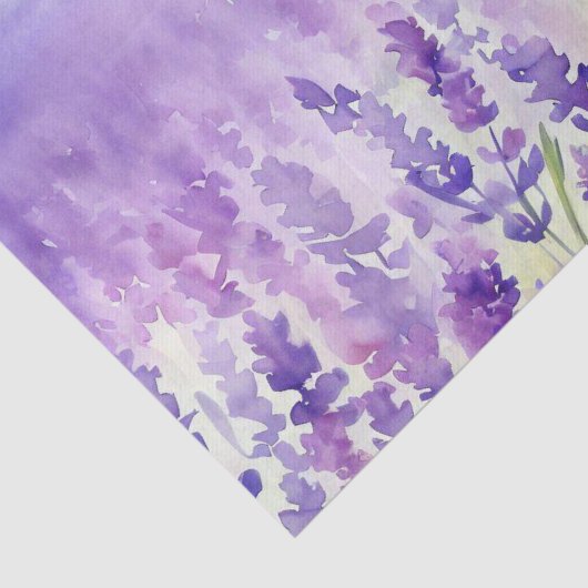 Gebied van Bloemen-Lavendel (C) Waterverf Tissuepapier (Detail)