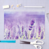 Gebied van Bloemen-Lavendel (C) Waterverf Tissuepapier (Craft)