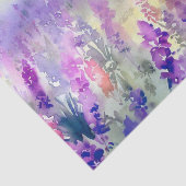 Gebied van Bloemen-Lavendel (D) Waterverf Tissuepapier (Detail)
