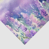 Gebied van Bloemen-Lavendel (E) Waterverf Tissuepapier (Detail)