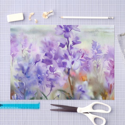Gebied van Bloemen-Lila (A) Waterverf Tissuepapier (Craft)