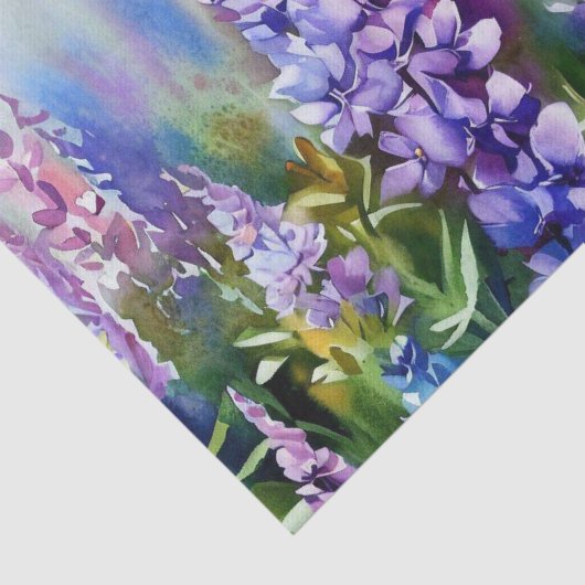 Gebied van Bloemen-Lupine (A) Waterverf Tissuepapier (Detail)