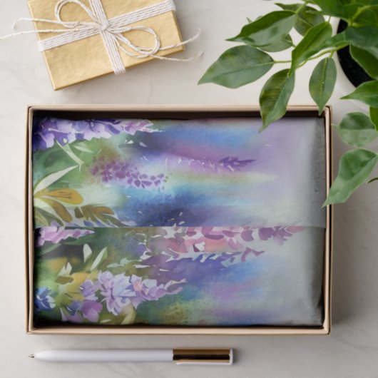 Gebied van Bloemen-Lupine (A) Waterverf Tissuepapier (Geschenk)