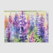 Gebied van Bloemen-Lupine (B) Waterverf Tissuepapier (Voorkant)