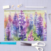 Gebied van Bloemen-Lupine (B) Waterverf Tissuepapier (Craft)
