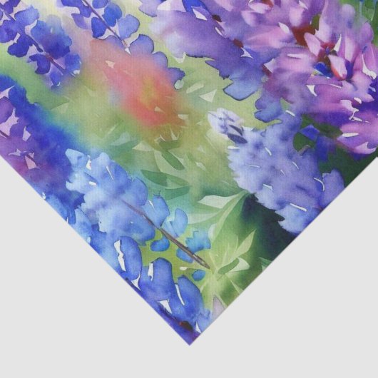 Gebied van Bloemen-Lupine (C) Waterverf Tissuepapier (Detail)