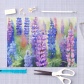 Gebied van Bloemen-Lupine (C) Waterverf Tissuepapier (Craft)