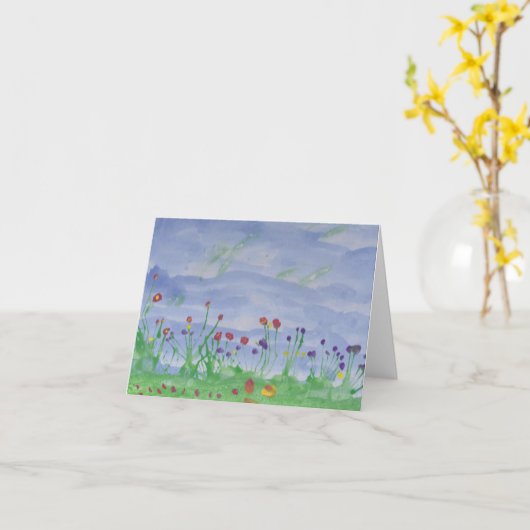 GEBIED VAN BLOEMEN NOTECARD KAART (Gele Bloem)
